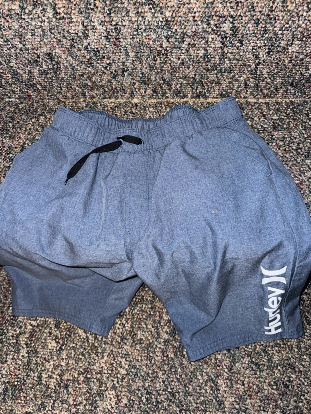 Hurley Blue Youth Shorts with White Logo
